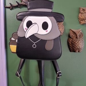Chic Black and Gray Owl Backpack